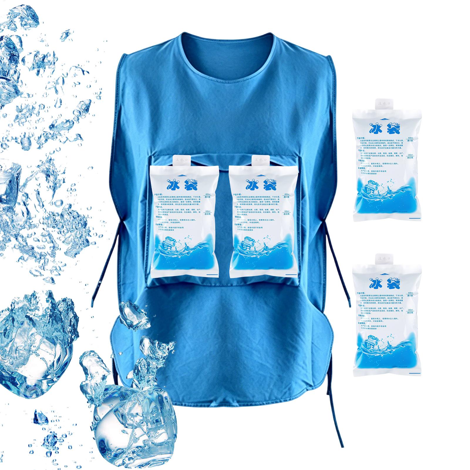 Cycling Gear Weather - เสื้อกั๊กเจลเย็น 4 ชิ้น บรรเทาความร้อน ใช้ซ้ำได้ เสื้อคลุมกันร้อน