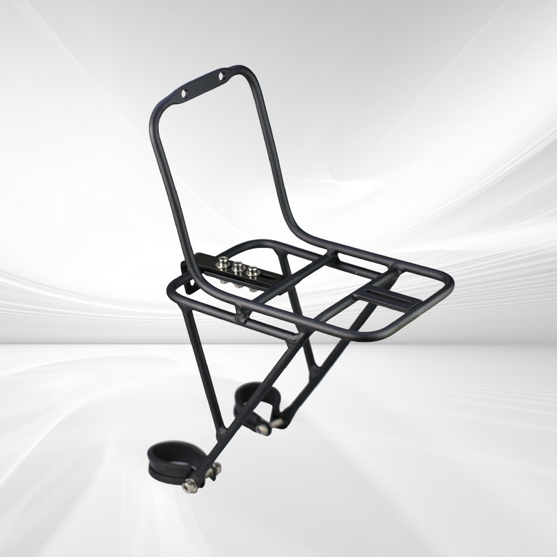 Bike Cargo Rack - ตะแกรงบรรทุกสัมภาระจักรยานอเนกประสงค์ อลูมิเนียมอัลลอยด์ ติดตั้งด้านหน้า ตะกร้าจักรยานเสือภูเขา อุปกรณ์ยึดติดกับตะเกียบหน้า