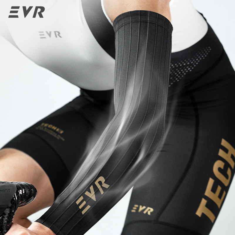 Cycling Arm Warmers - ปลอกแขนปั่นจักรยาน EVR แบบลม ปลอกแขนกันแดดสำหรับฤดูร้อน ป้องกันการลื่นไถล สำหรับผู้ชายและผู้หญิง