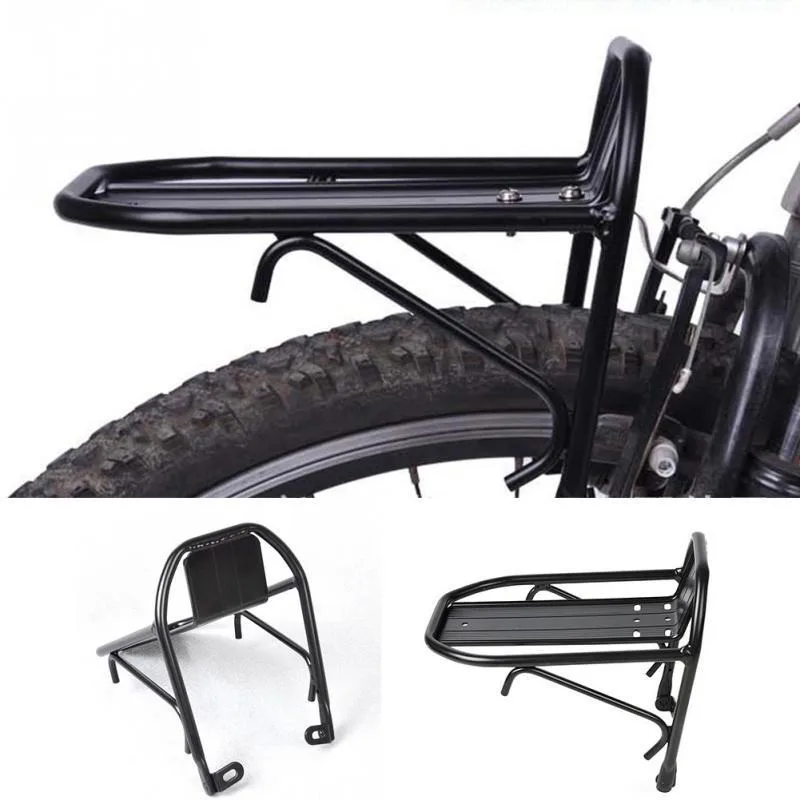 Bike Cargo Rack - แร็คหน้าจักรยาน อลูมิเนียมอัลลอยด์ สำหรับบรรทุกสัมภาระ แร็คจักรยานเสือภูเขา สำหรับจักรยานเสือภูเขา อุปกรณ์เสริมสำหรับจักรยาน