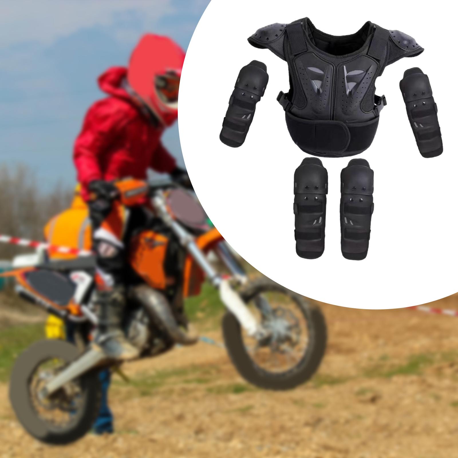 Cycling Protective Gear Kids - ชุดป้องกันสำหรับเด็กสำหรับขี่มอเตอร์ไซค์ ป้องกันทั้งตัว อก หลัง และกระดูกสันหลัง อุปกรณ์นิรภัยสำหรับเด็ก