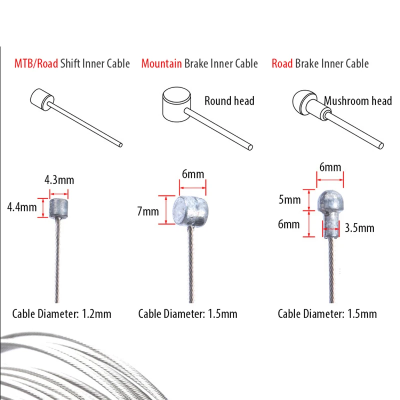 5pcs 2M MTB จักรยานสายเบรคสแตน - Cyclocross Gearing บทวิจารณ์และราคา