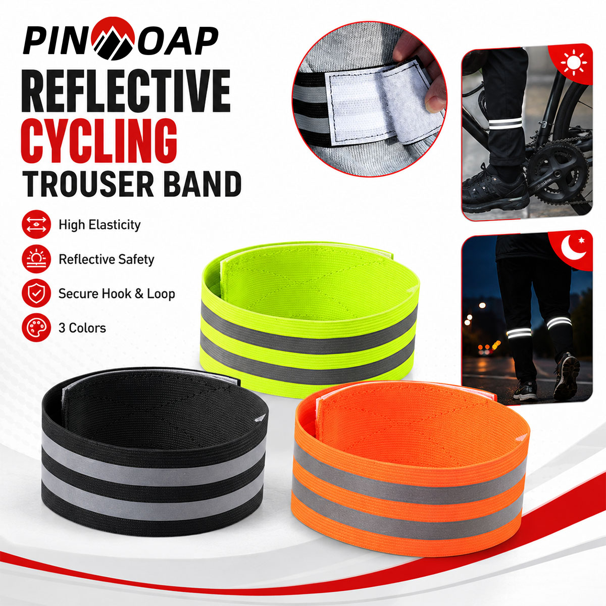 PINMOAP 1/2 ชิ้น สายรัดขาจักรย - Cycling Gear For Commuting บทวิจารณ์และราคา